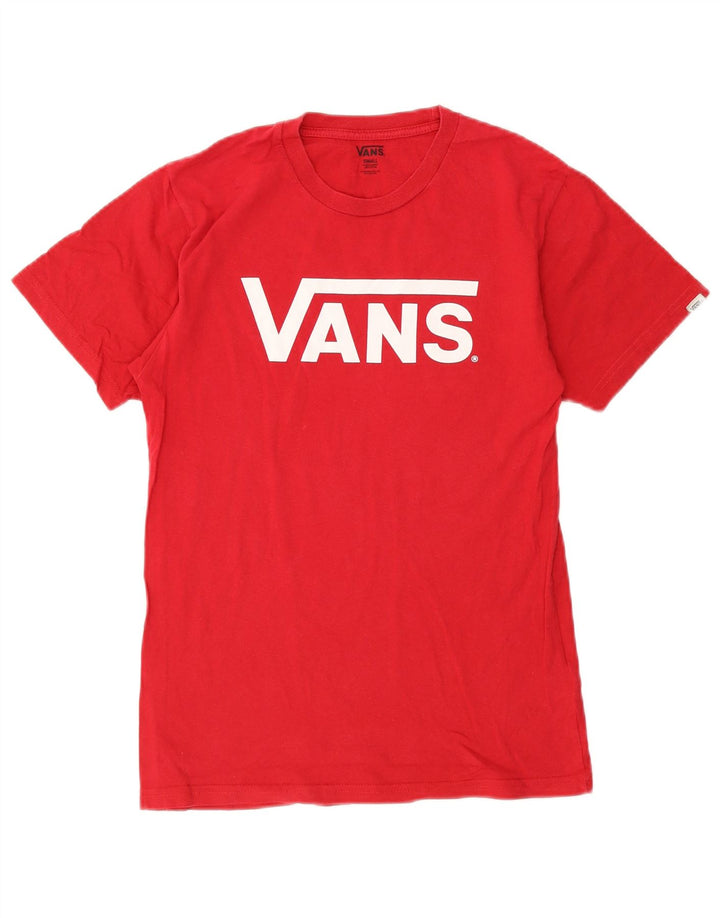 Ανδρικό γραφικό T-Shirt Vans Top Μικρό κόκκινο βαμβακερό