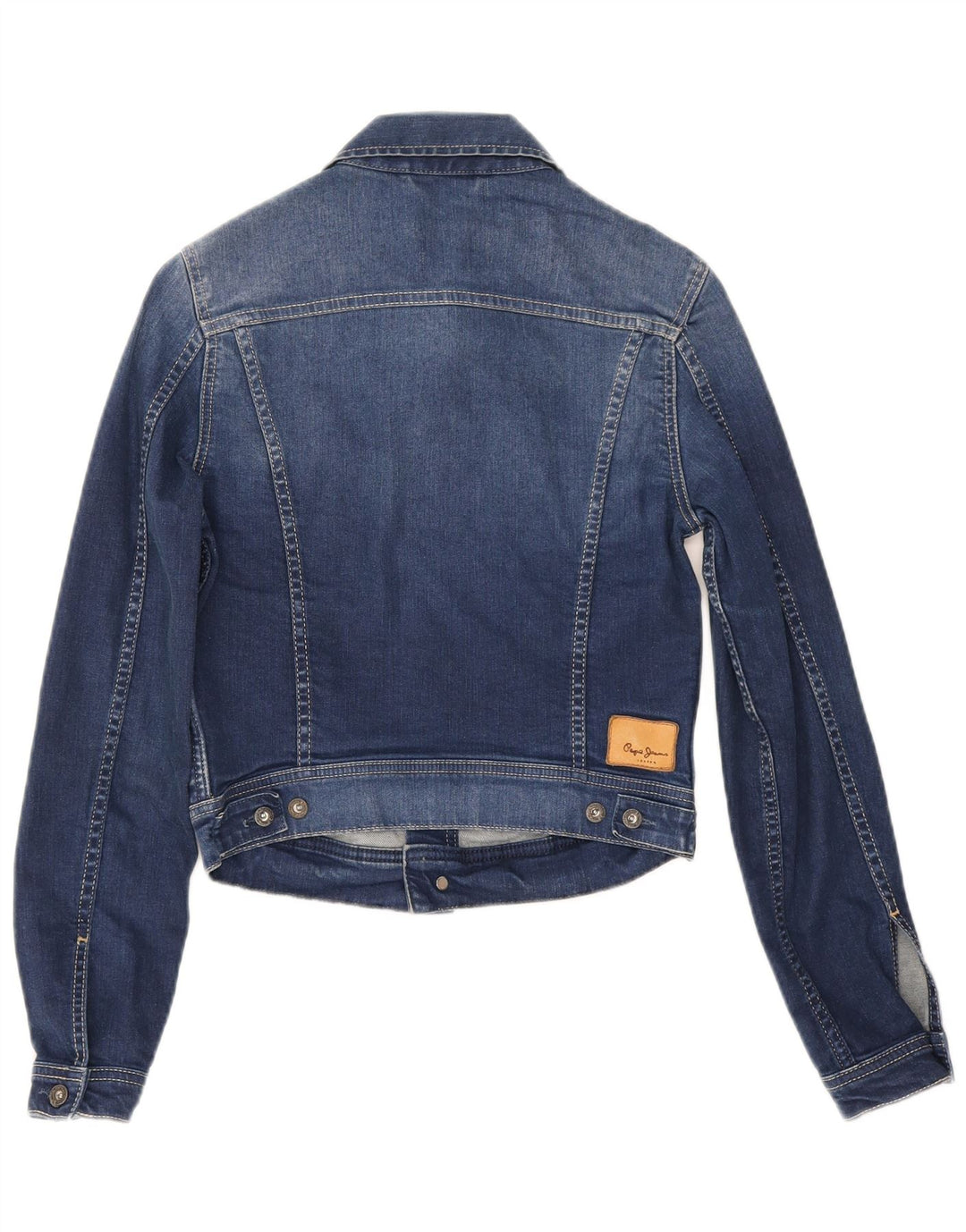 Τζιν μπουφάν PEPE Jeans Crop UK 10 Small Blue Cotton
