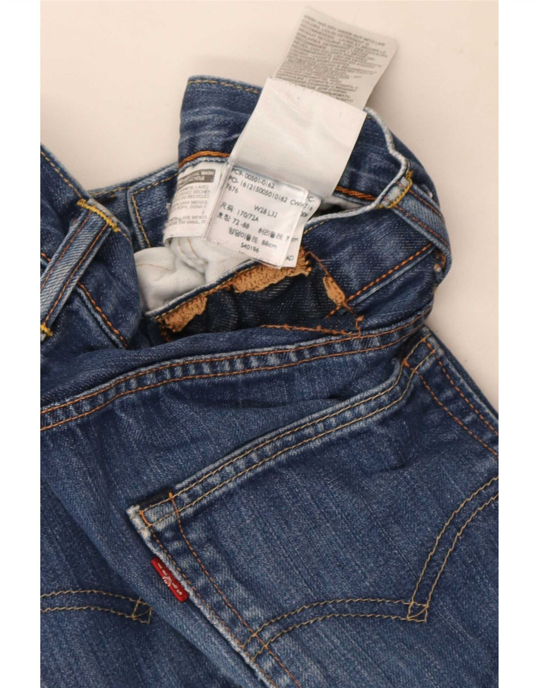 Ανδρικό τζιν Levi's Straight W28 L32 Μπλε βαμβακερό