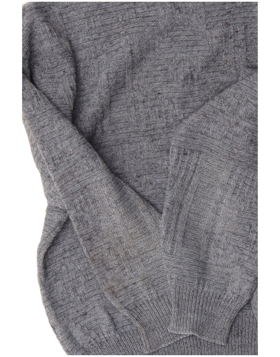 Ανδρικό πουλόβερ με λαιμόκοψη VINTAGE Μεγάλο Γκρι Ακρυλικό