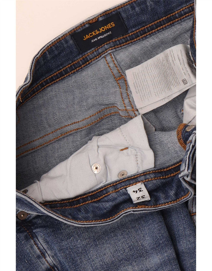 Jack & Jones Ανδρικό Slim Jeans W32 L34 Μπλε βαμβακερό