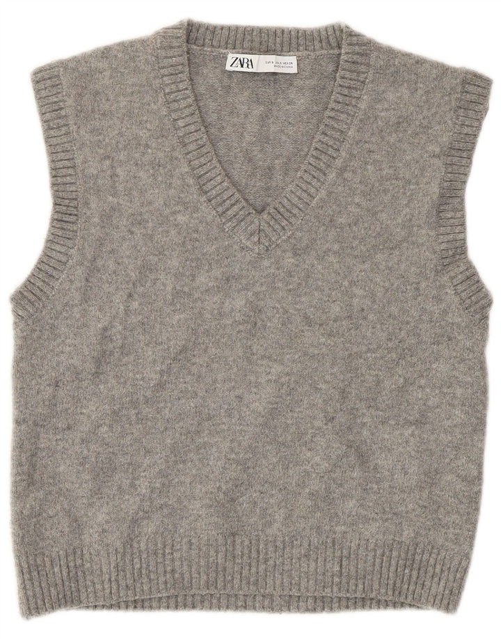 Zara Γυναικείο γιλέκο Crop Tank Top UK 10 Small Grey