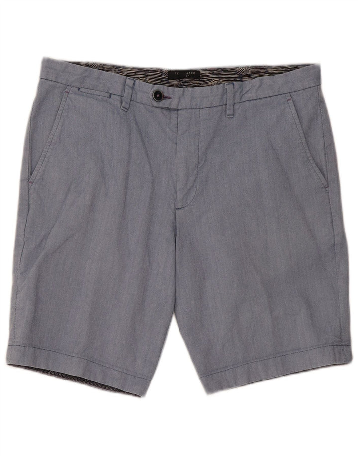 Ted Baker Ανδρικό σορτς Chino W34 μεγάλο μπλε βαμβακερό ψαροκόκαλο