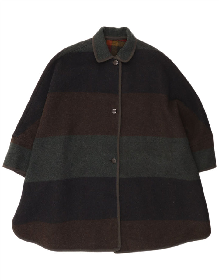 Vintage Γυναικείο Παλτό Poncho One Size Πολύχρωμο ριγέ μαλλί