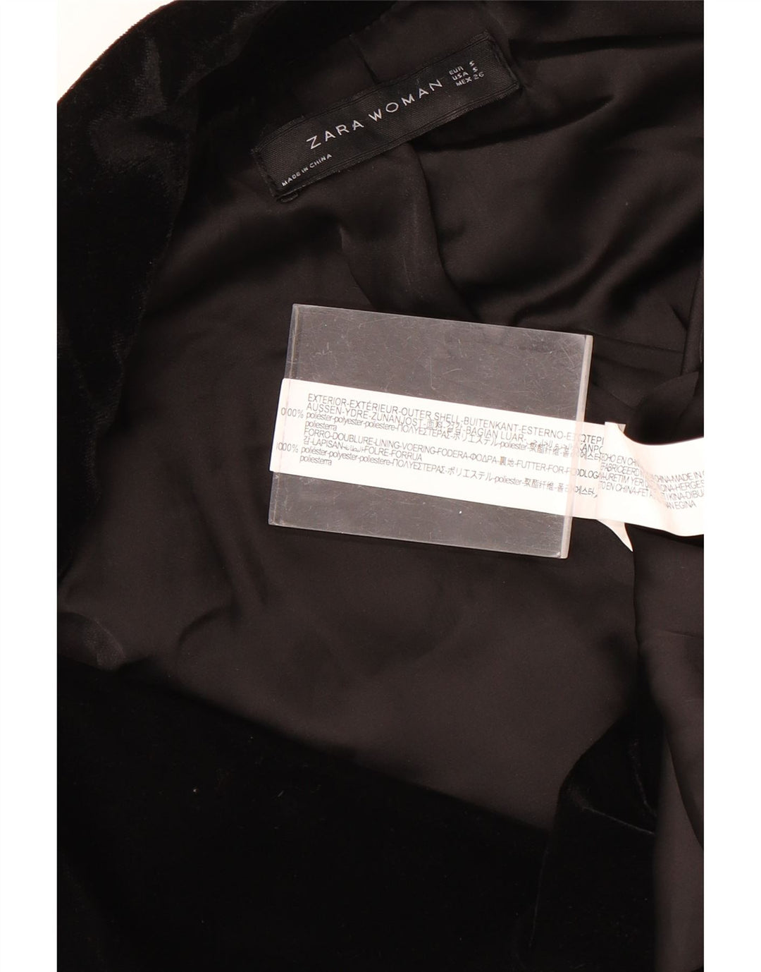 Zara Γυναικείο βελούδινο σακάκι UK 10 Small Black