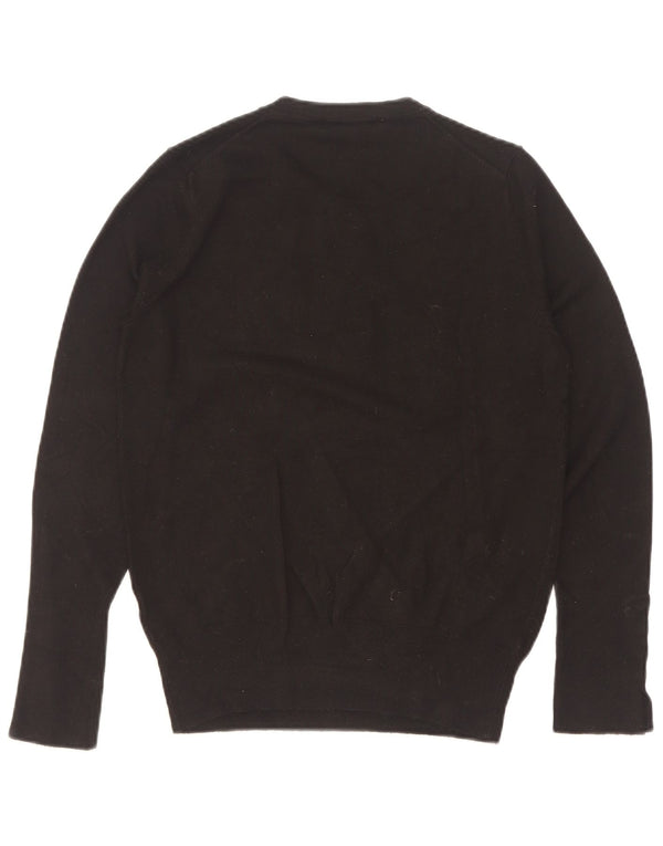 Zara Γυναικείο πουλόβερ με λαιμόκοψη UK 12 Medium Μαύρο