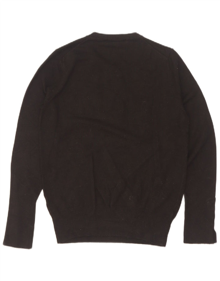 Zara Γυναικείο πουλόβερ με λαιμόκοψη UK 12 Medium Μαύρο