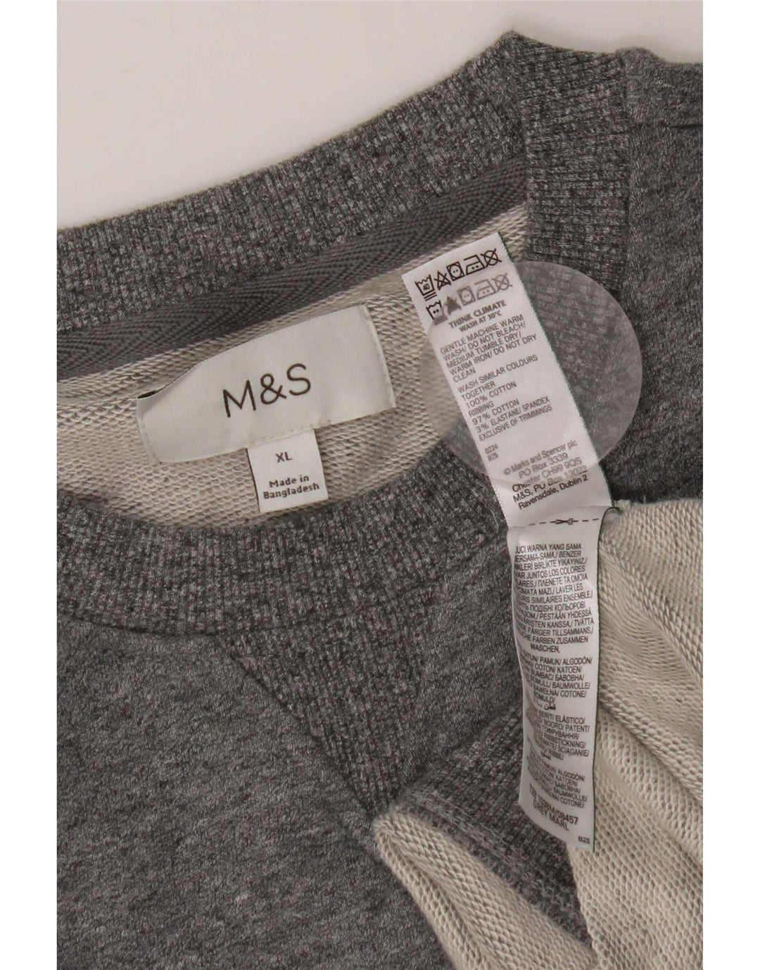 Ανδρικό φούτερ Marks & Spencer Jumper XL Γκρι βαμβακερό