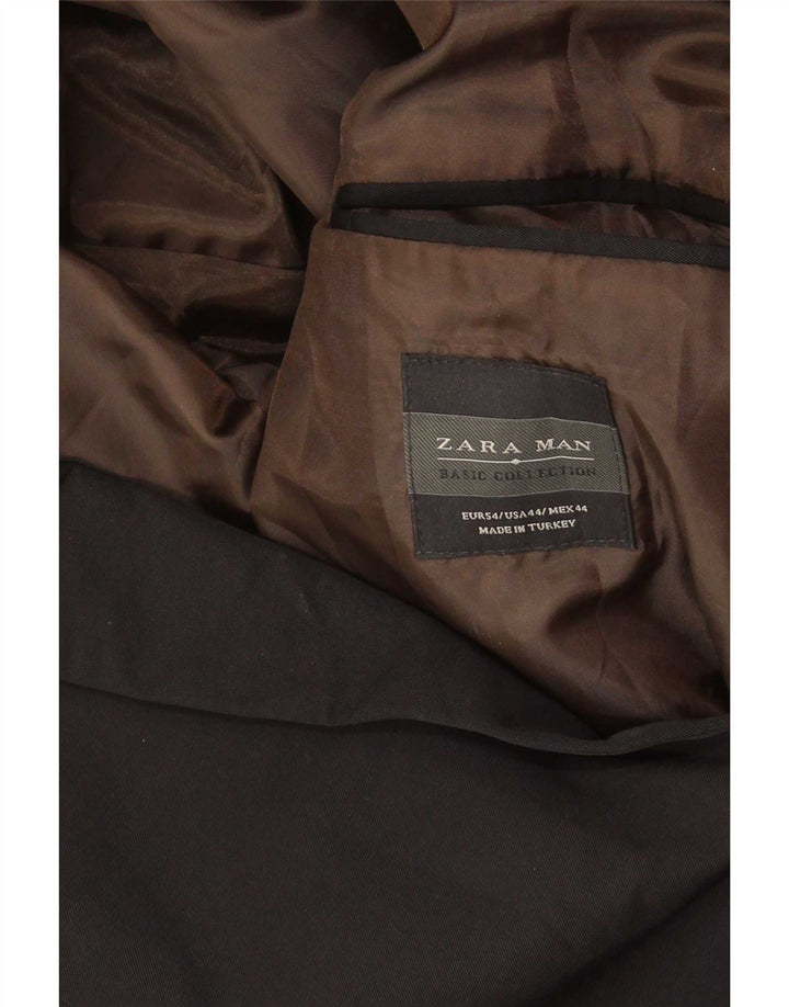 Zara Ανδρικό σακάκι σακάκι με 2 κουμπιά EU 54 XL Μαύρο βαμβακερό