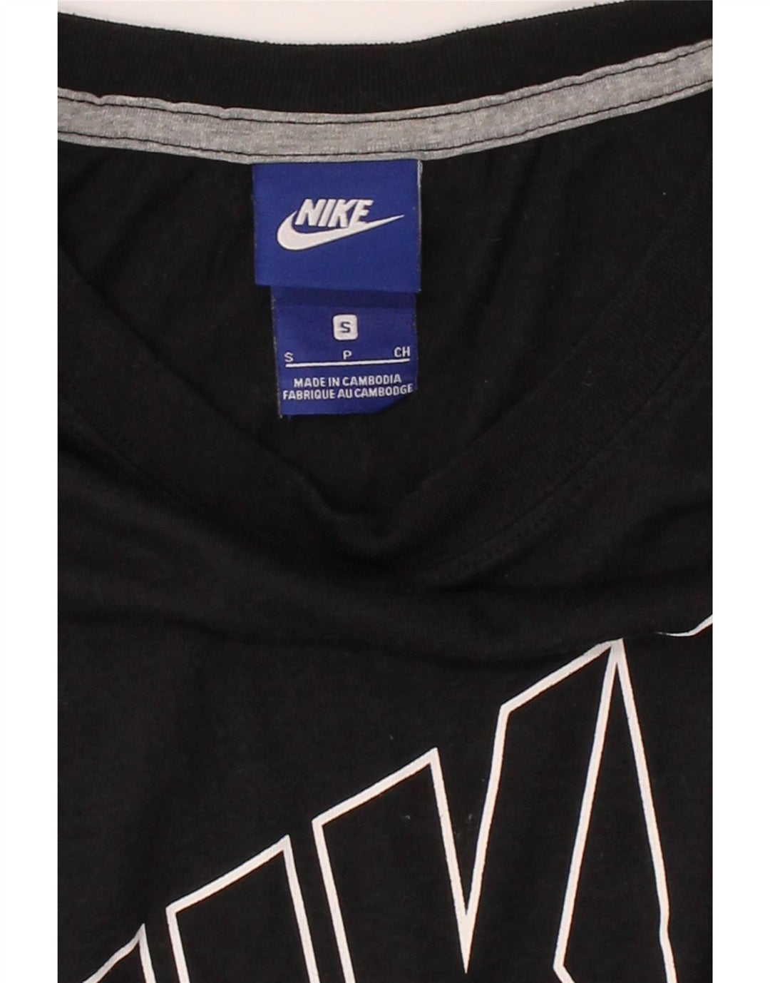 NIKE Mens Graphic T-Shirt Top Small Black Polyester Vintage Nike and Second-Hand Nike from Messina Hembry 