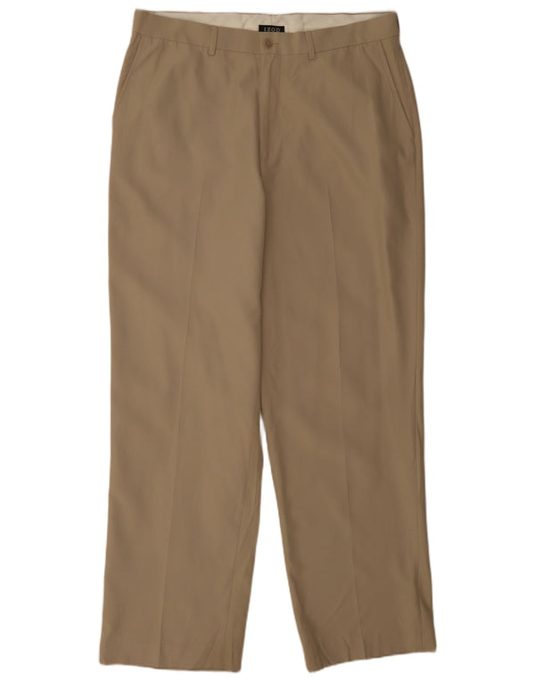 Ανδρικό ίσιο παντελόνι Chino Izod W36 L32 Beige Polyester
