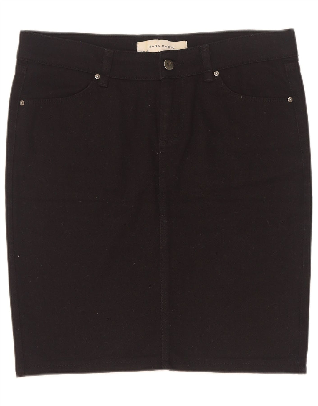Zara Γυναικεία Τζιν Φούστα Μεγάλη W30 Μαύρη