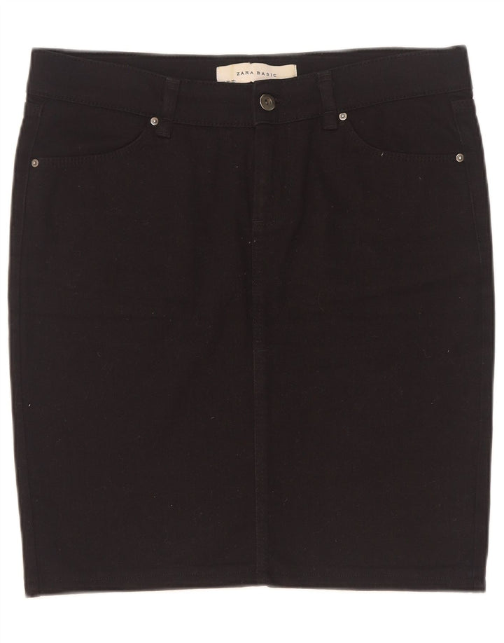 Zara Γυναικεία Τζιν Φούστα Μεγάλη W30 Μαύρη
