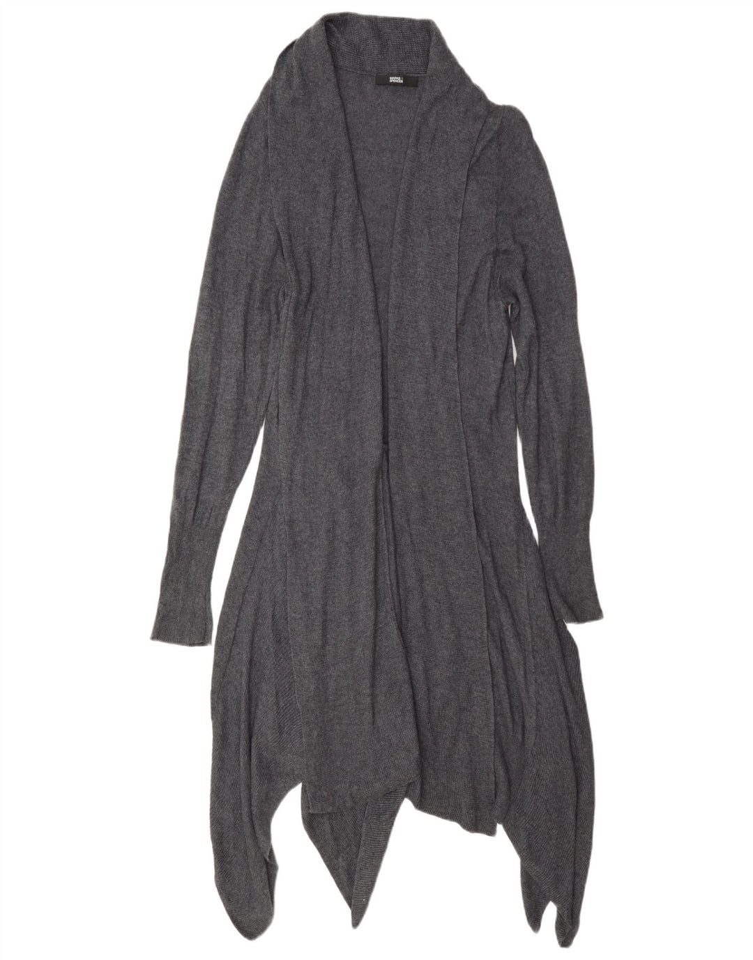 Marks & Spencer Γυναικείο ασύμμετρο πουλόβερ ζακέτα UK 14 Medium Grey