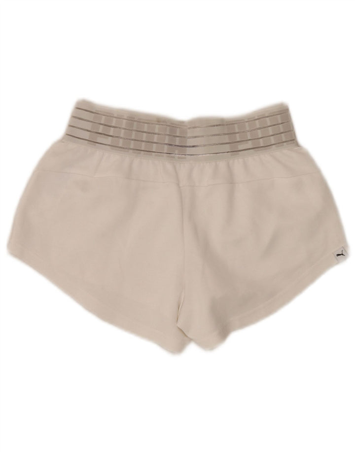Γυναικεία γραφικά αθλητικά σορτς Puma UK 8 Small White Polyester