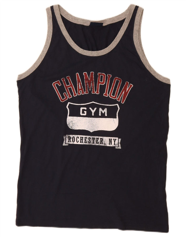 Ανδρικό γραφικό γιλέκο Champion Top XL Navy Blue Cotton