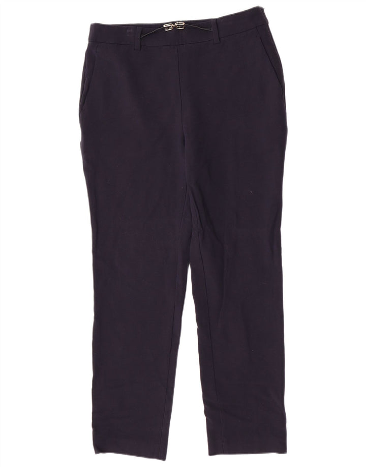 Massimo Dutti Γυναικείο Slim Suit Παντελόνι EU 40 Medium W30 L27 Navy Blue Wool