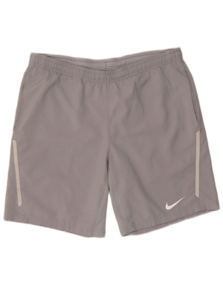 Ανδρικό αθλητικό σορτς Nike Dri Fit από μεσαίο γκρι πολυεστέρα