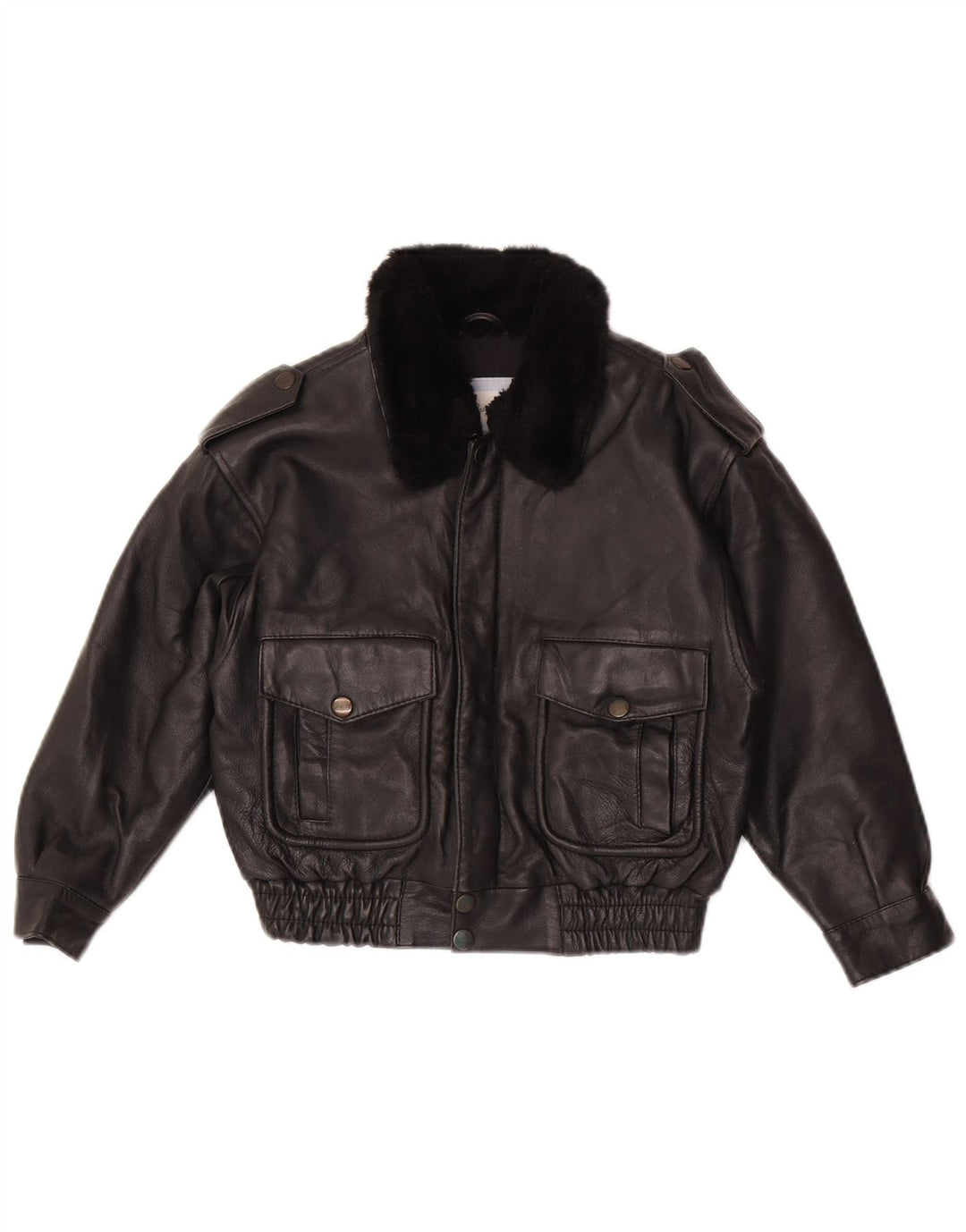 Magil Girls Leather Jacket 3-4 Years Μαύρο