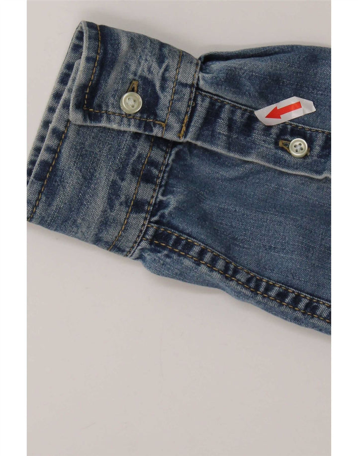 Ανδρικό τζιν πουκάμισο Superdry XL Μπλε βαμβακερό