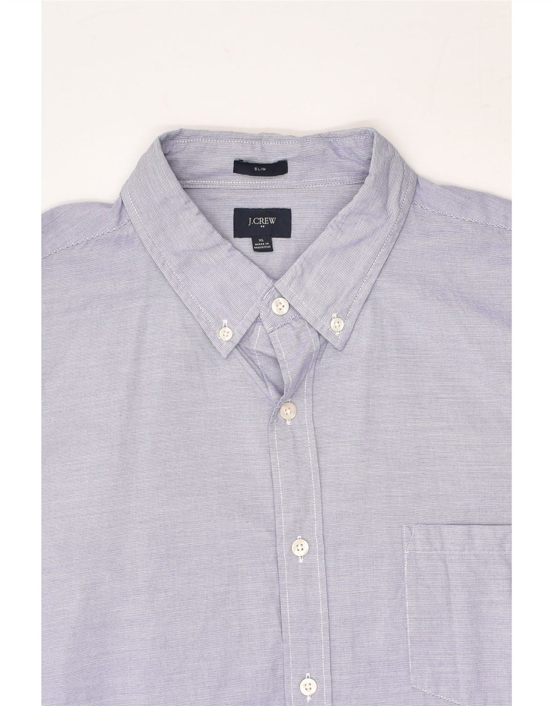 J. CREW Mens Slim Shirt XL Blue Cotton | Vintage J. Crew | Thrift | Second-Hand J. Crew | Used Clothing | Messina Hembry 