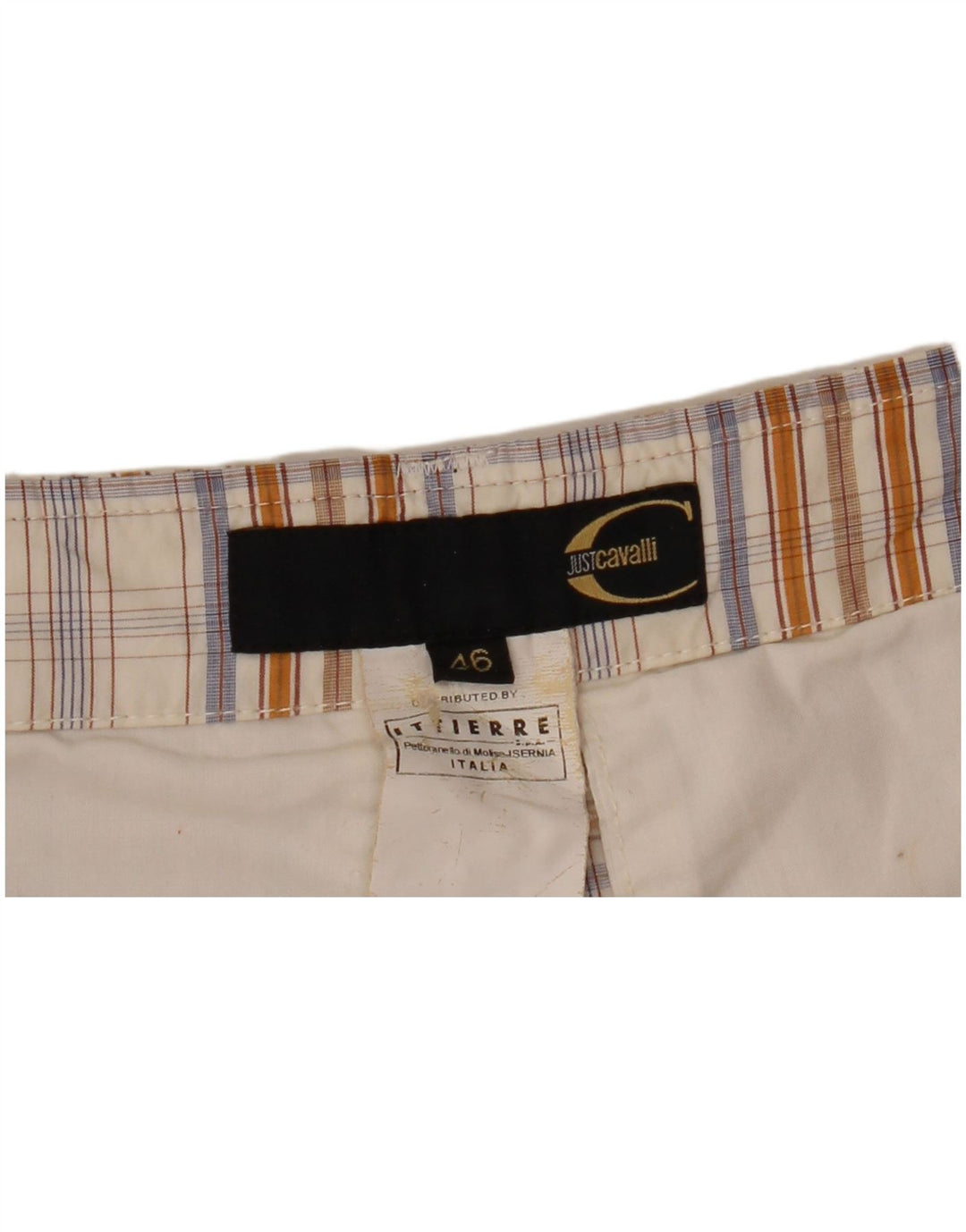 Ανδρικό σορτς Cargo Just Cavalli W36 Large Beige Check
