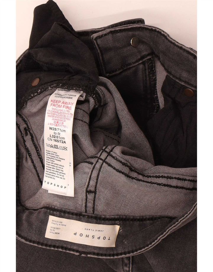 Topshop Γυναικείο Τζιν Jamie Flared W28 L32 Γκρι βαμβακερό