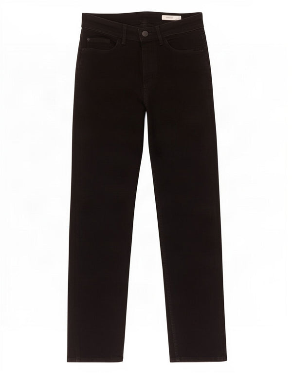 Marks & Spencer Γυναικεία ίσια τζιν UK 10 Small W28 L29 μαύρο βαμβακερό