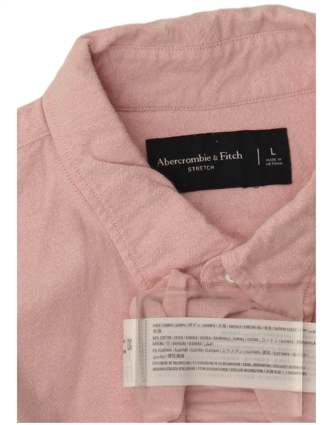 Ανδρικό πουκάμισο Abercrombie & Fitch μεγάλο ροζ βαμβακερό