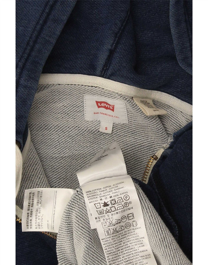 Ανδρικό πουλόβερ με κουκούλα με φερμουάρ Levi's Regular Fit Μικρό μπλε βαμβακερό