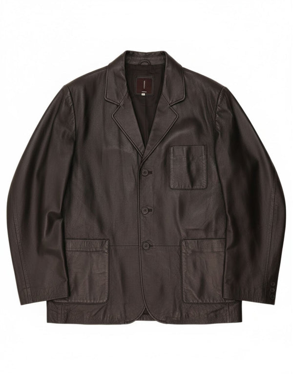 Conbipel Ανδρικό Δερμάτινο Μπουφάν IT 56 2XL Μαύρο Δερμάτινο