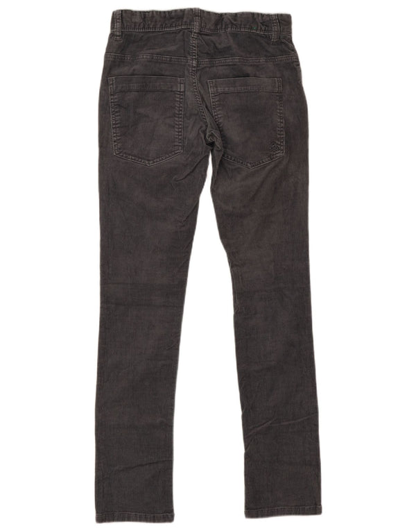 Benetton Girls Slim Corduroy Παντελόνι 11-12 ετών 2XL W28 L29 Γκρι βαμβακερό