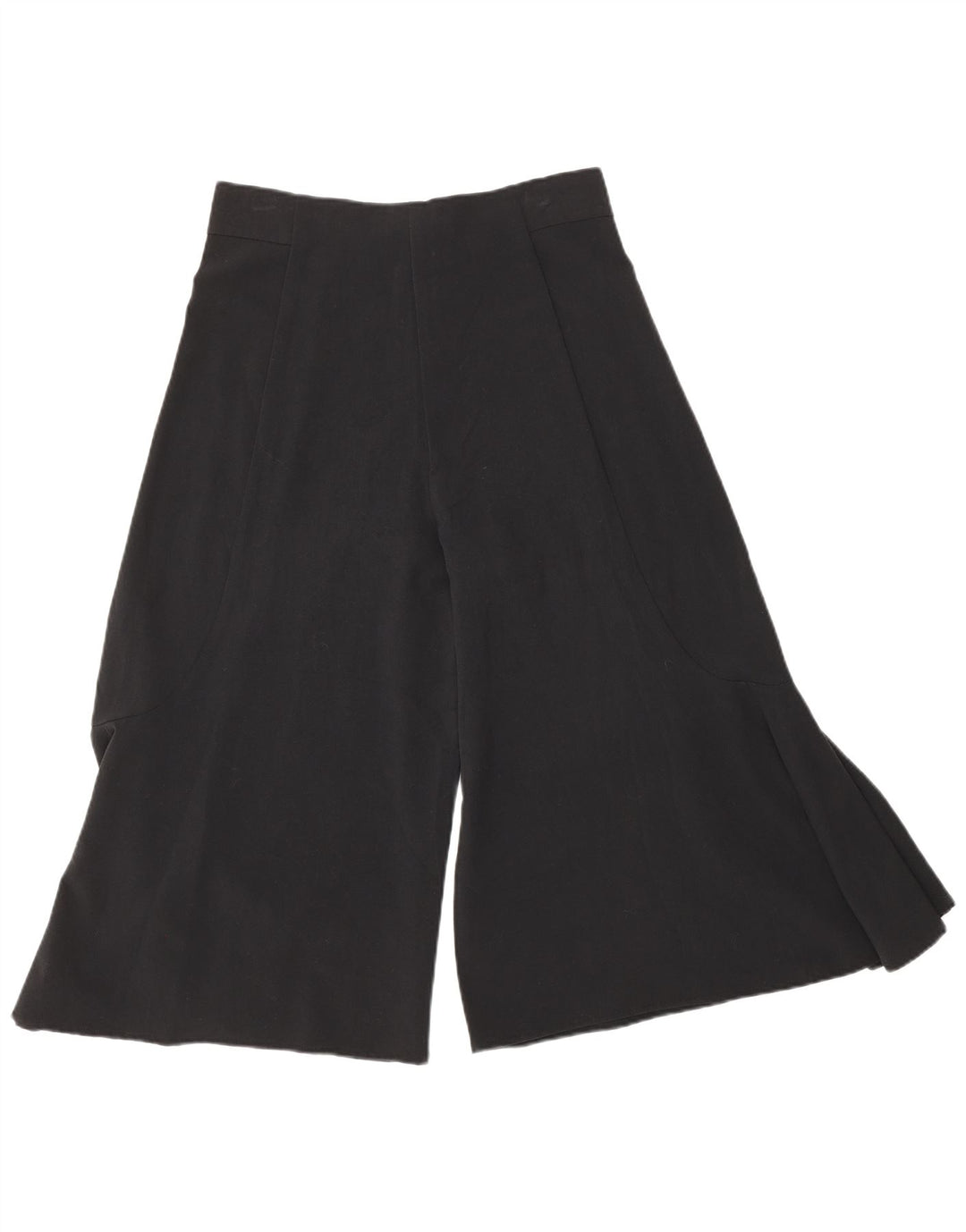 Zara Γυναικείο Παντελόνι Κάπρι Cullotes Small W26 L19 Μαύρο Μεταξωτό