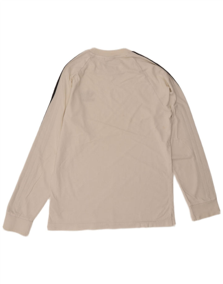 Ανδρικό τοπ Adidas μακρυμάνικο μεσαίο λευκό βαμβακερό