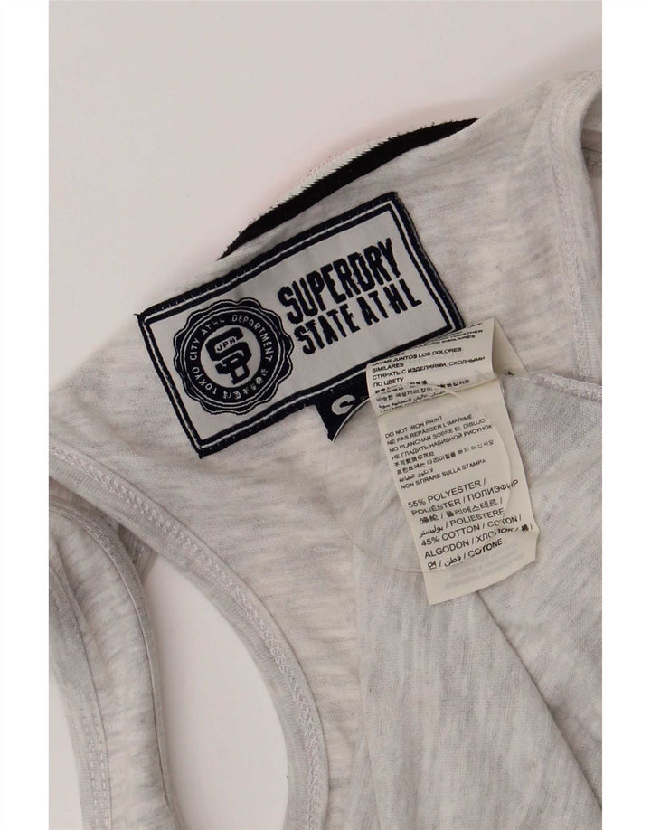 Ανδρικό γραφικό γιλέκο Superdry, Μικρό Γκρι Πολυεστέρας