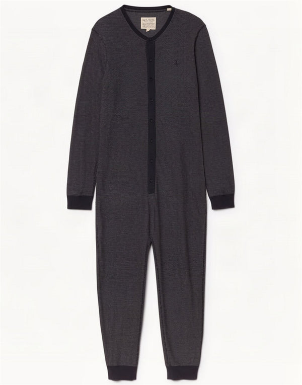 Jack Wills Ανδρικά Sleepwear Jumpsuit Medium Navy Blue με βαμβακερά στίγματα