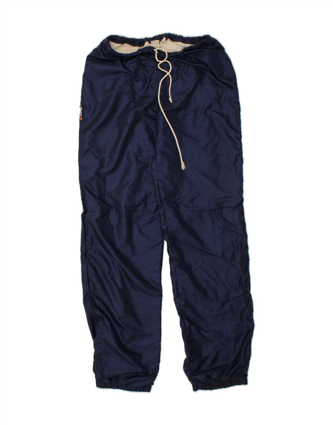 ELLESSE Mens Tracksuit Trousers Joggers IT 48 Medium Navy Blue Nylon Vintage Ellesse and Second-Hand Ellesse from Messina Hembry 