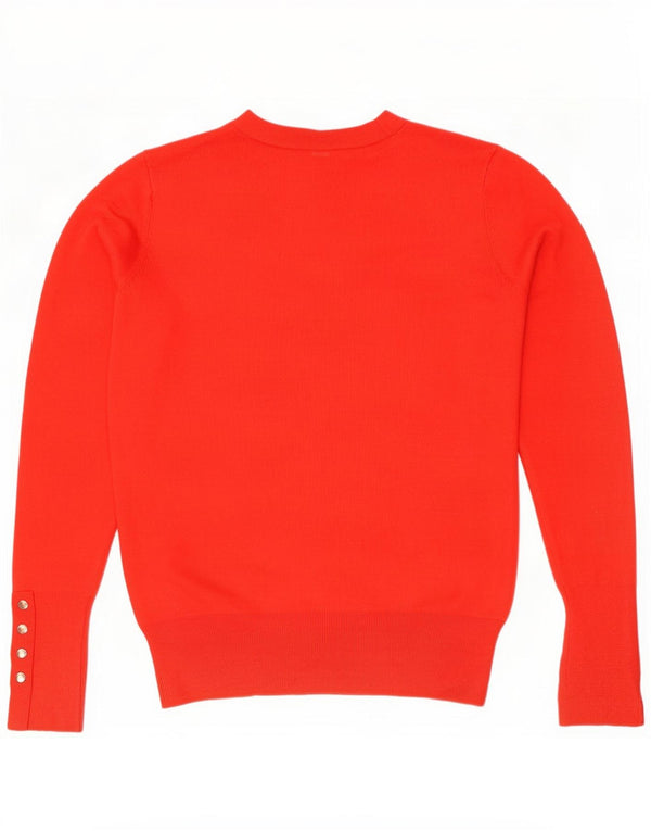 Zara Γυναικείο πουλόβερ με λαιμόκοψη UK 10 Small Red