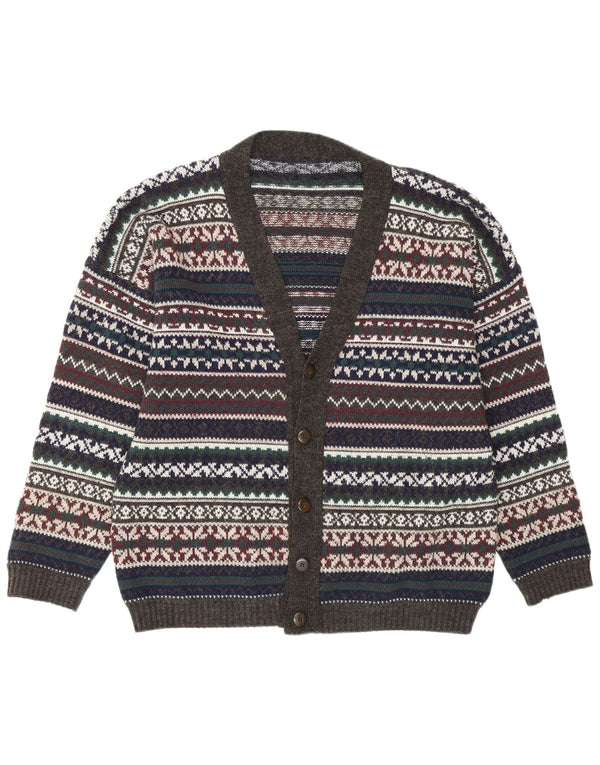 Vintage Ανδρικό πουλόβερ Ζακέτα Μεγάλο Πολύχρωμο Fair Isle Retro