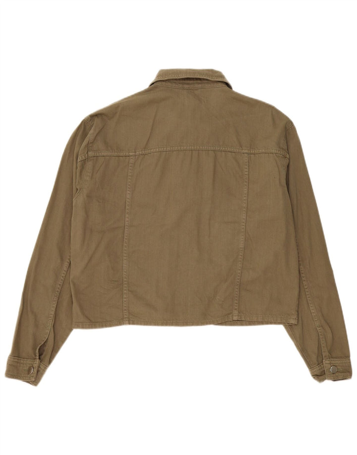 Topshop Γυναικείο Oversized Bomber Jacket UK 14 Medium Khaki Cotton