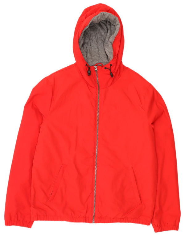 Ανδρικό μπουφάν με κουκούλα Benetton UK 38 Medium Red Sports
