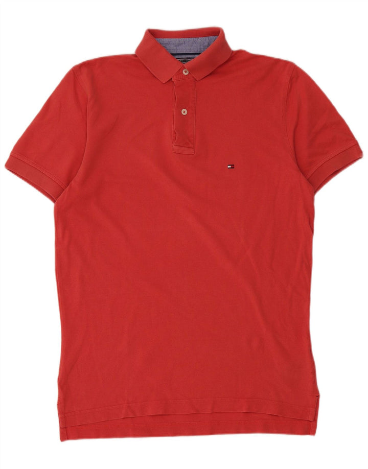 Ανδρικό μπλουζάκι πόλο Tommy Hilfiger, μικρό κόκκινο βαμβακερό