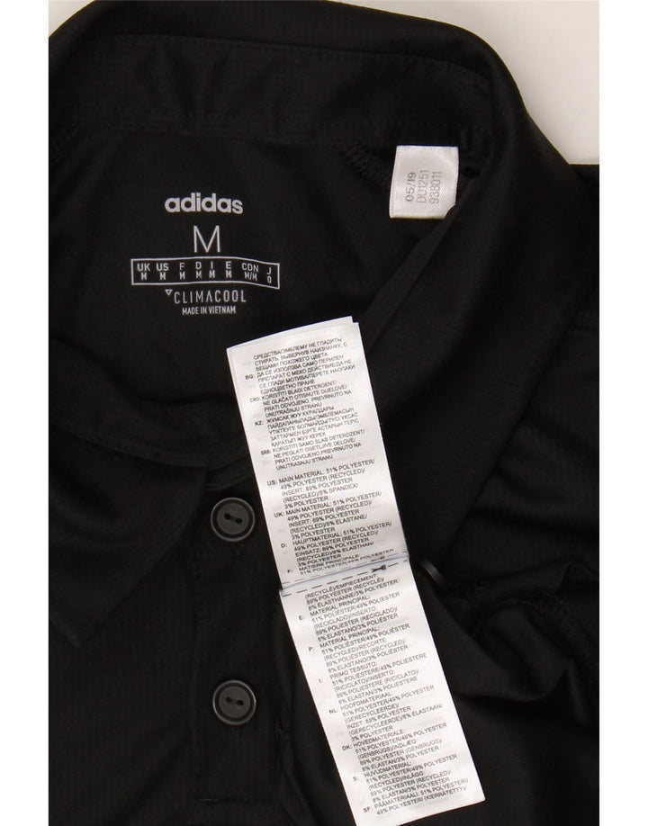 ADIDAS Mens Climacool Polo Shirt Medium Black Polyester Vintage Adidas and Second-Hand Adidas from Messina Hembry 