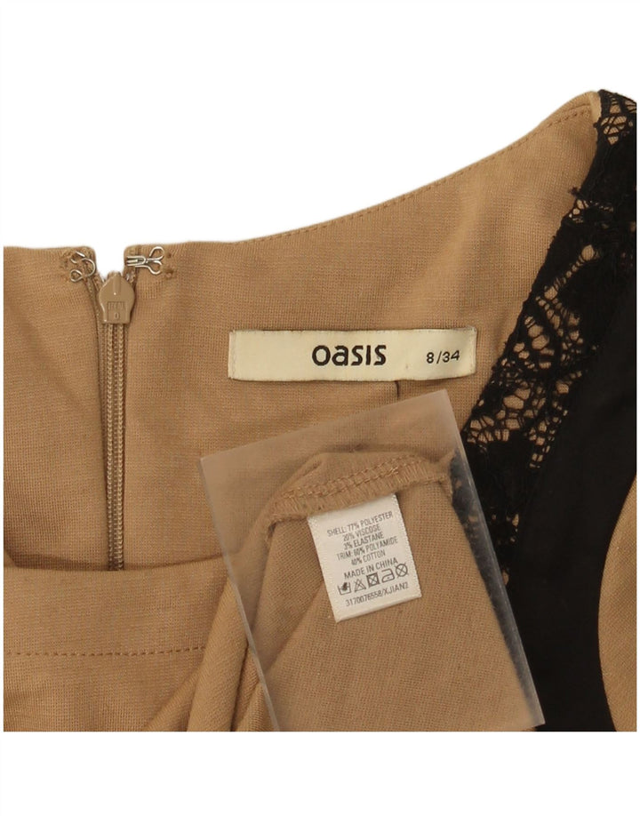 Γυναικείο φόρεμα με θήκη Oasis UK 8 Small Brown Colourblock Polyester