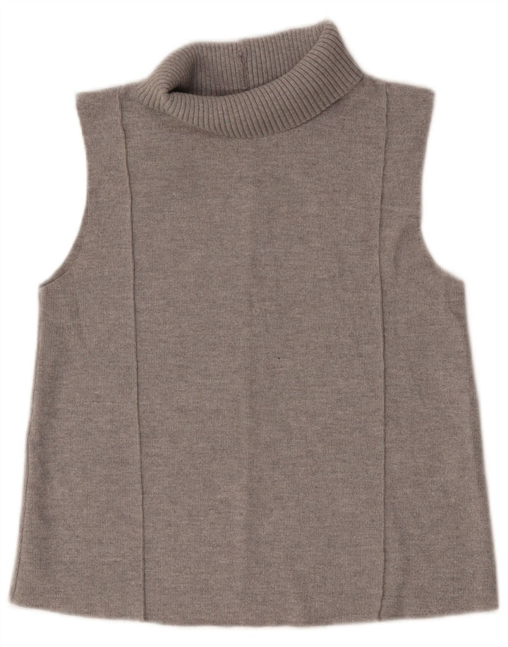 Zara Γυναικείο γιλέκο με ρολό ρεζερβουάρ Tank Top UK 10 Small Grey Polyester