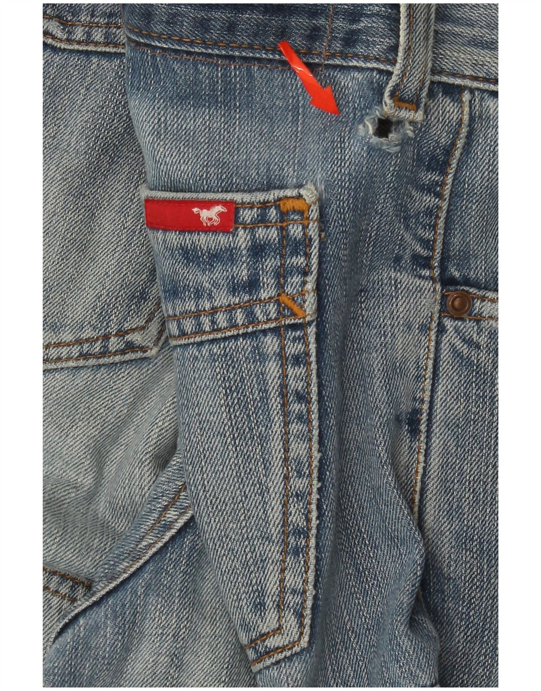 Ανδρικά ρούχα εργασίας MUSTANG ίσια τζιν W33 L34 Μπλε βαμβακερά