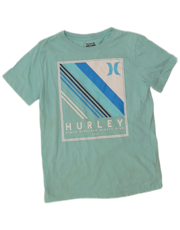 Hurley Boys Graphic T-Shirt Top 14-15 Years Green Cotton