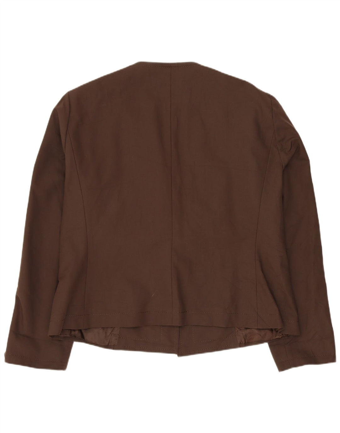 BARBARA B Γυναικείο Open Blazer Jacket UK 18 XL Καφέ Βαμβακερό