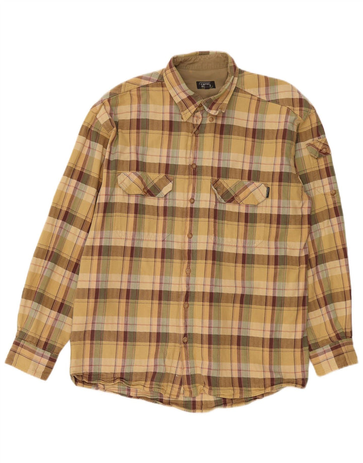 Ανδρικό πουκάμισο Camel Active Flannel Μεγάλο μπεζ καρό