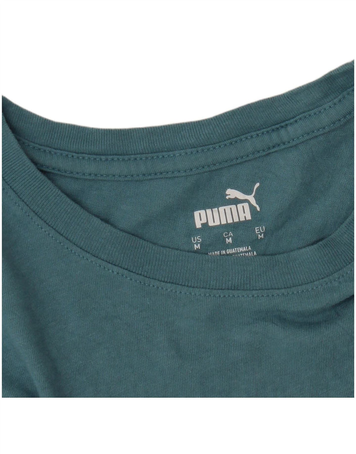 Γυναικείο γραφικό T-Shirt PUMA Top UK 12 Medium Blue